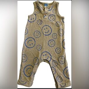 Old Navy Blue and Gray Jumpsuit with Playful Smiley Print